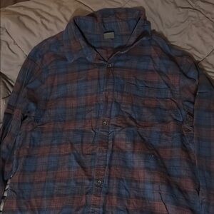 Oakley Blue and Brown Casual Button Down Shirt